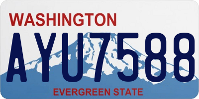WA license plate AYU7588
