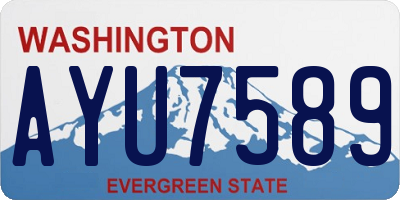 WA license plate AYU7589