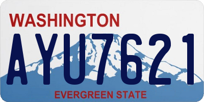 WA license plate AYU7621