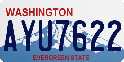 WA license plate AYU7622