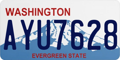 WA license plate AYU7628