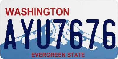 WA license plate AYU7676
