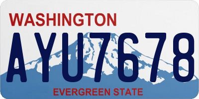 WA license plate AYU7678