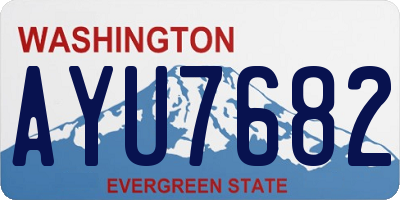 WA license plate AYU7682