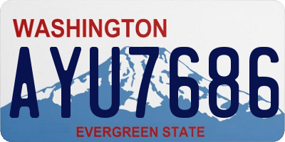 WA license plate AYU7686