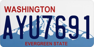 WA license plate AYU7691