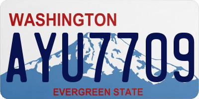 WA license plate AYU7709