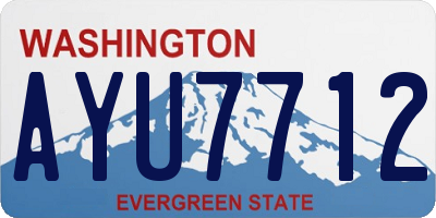 WA license plate AYU7712