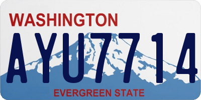 WA license plate AYU7714