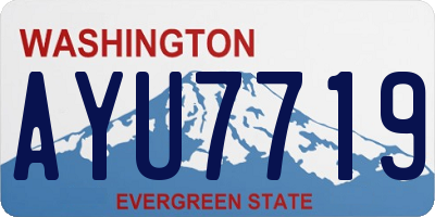 WA license plate AYU7719
