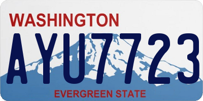 WA license plate AYU7723