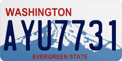 WA license plate AYU7731