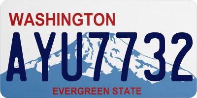 WA license plate AYU7732