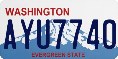 WA license plate AYU7740