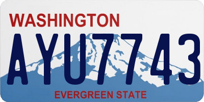 WA license plate AYU7743