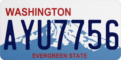 WA license plate AYU7756