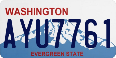 WA license plate AYU7761