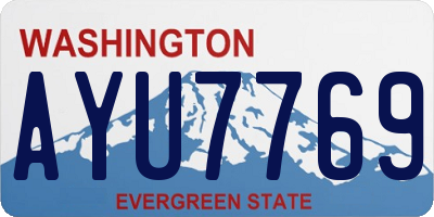 WA license plate AYU7769