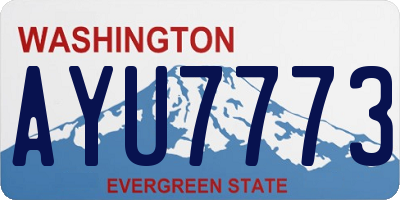 WA license plate AYU7773