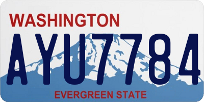WA license plate AYU7784