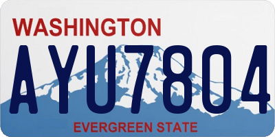 WA license plate AYU7804