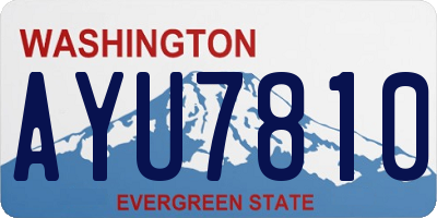 WA license plate AYU7810