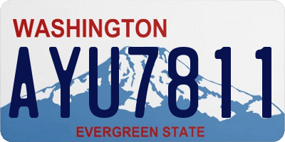 WA license plate AYU7811