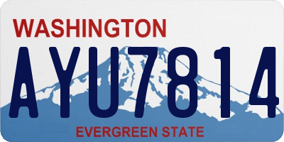 WA license plate AYU7814