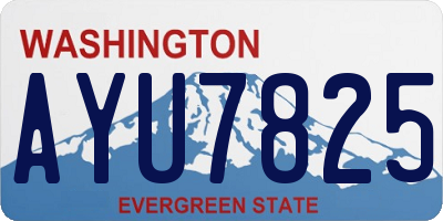 WA license plate AYU7825