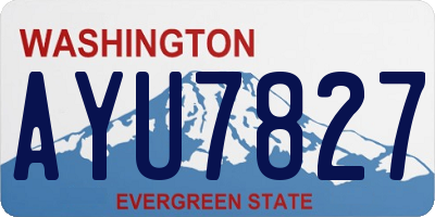 WA license plate AYU7827