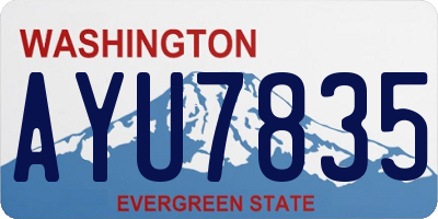 WA license plate AYU7835