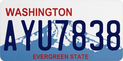 WA license plate AYU7838