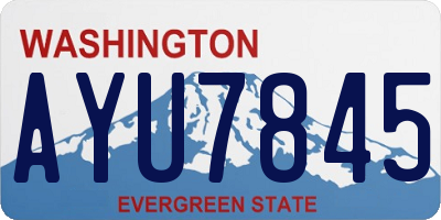 WA license plate AYU7845