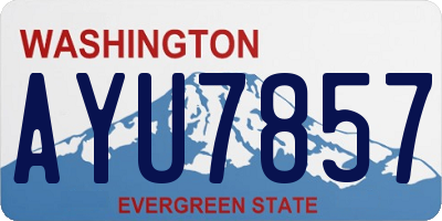 WA license plate AYU7857