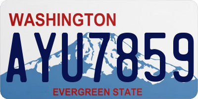 WA license plate AYU7859
