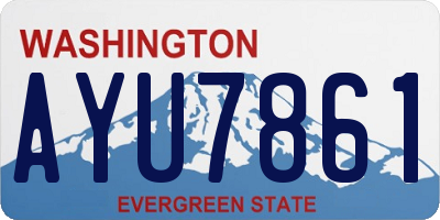 WA license plate AYU7861