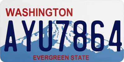 WA license plate AYU7864