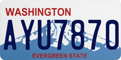 WA license plate AYU7870