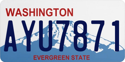 WA license plate AYU7871