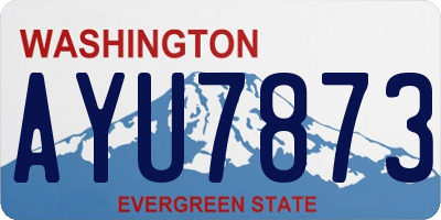 WA license plate AYU7873