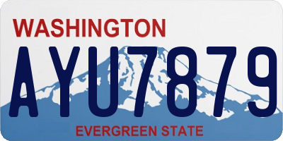 WA license plate AYU7879
