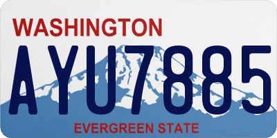 WA license plate AYU7885
