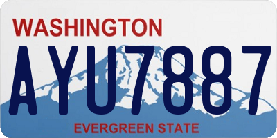 WA license plate AYU7887