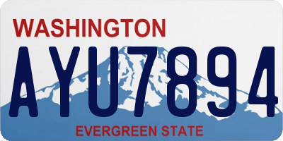WA license plate AYU7894