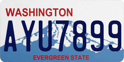 WA license plate AYU7899