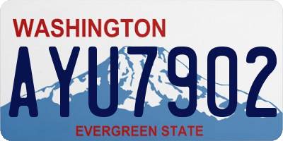WA license plate AYU7902