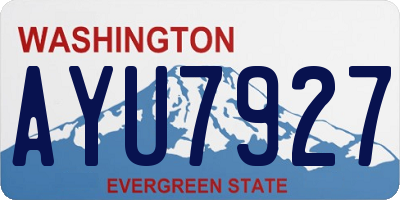WA license plate AYU7927