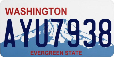 WA license plate AYU7938