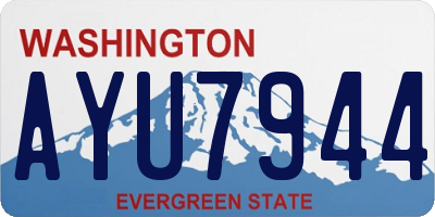 WA license plate AYU7944