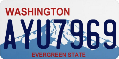 WA license plate AYU7969